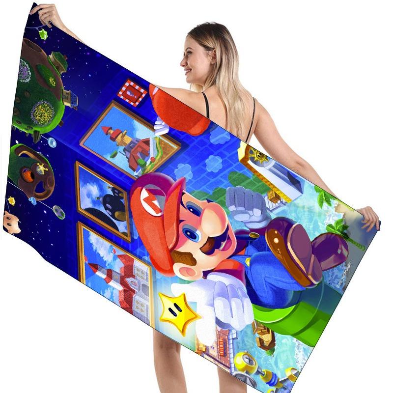 

Children s Mario Beach Towel Super Soft And Absorbent! Star