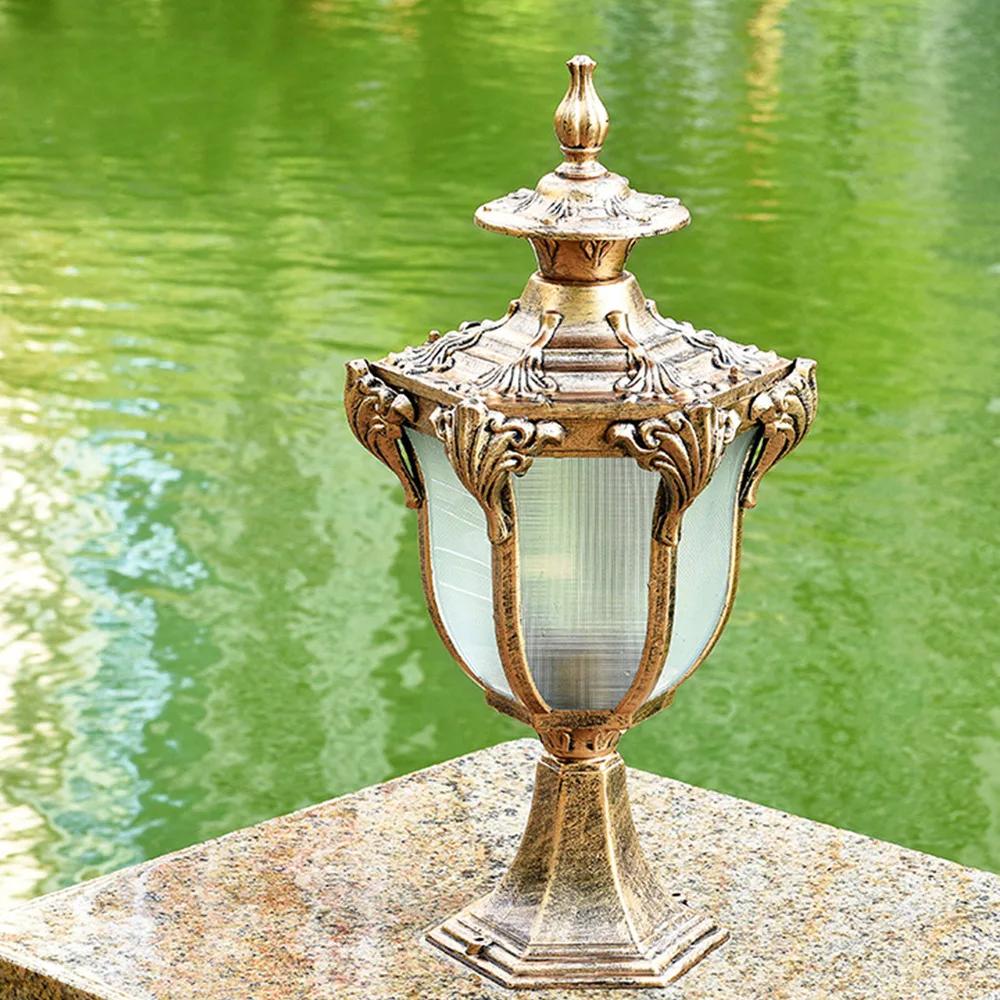 

Bymaocar Outdoor column Exterior Retro Post Lamp LED Pillar Post Light Garden Yard Lantern Decor IP33 waterproof With Solid base United States