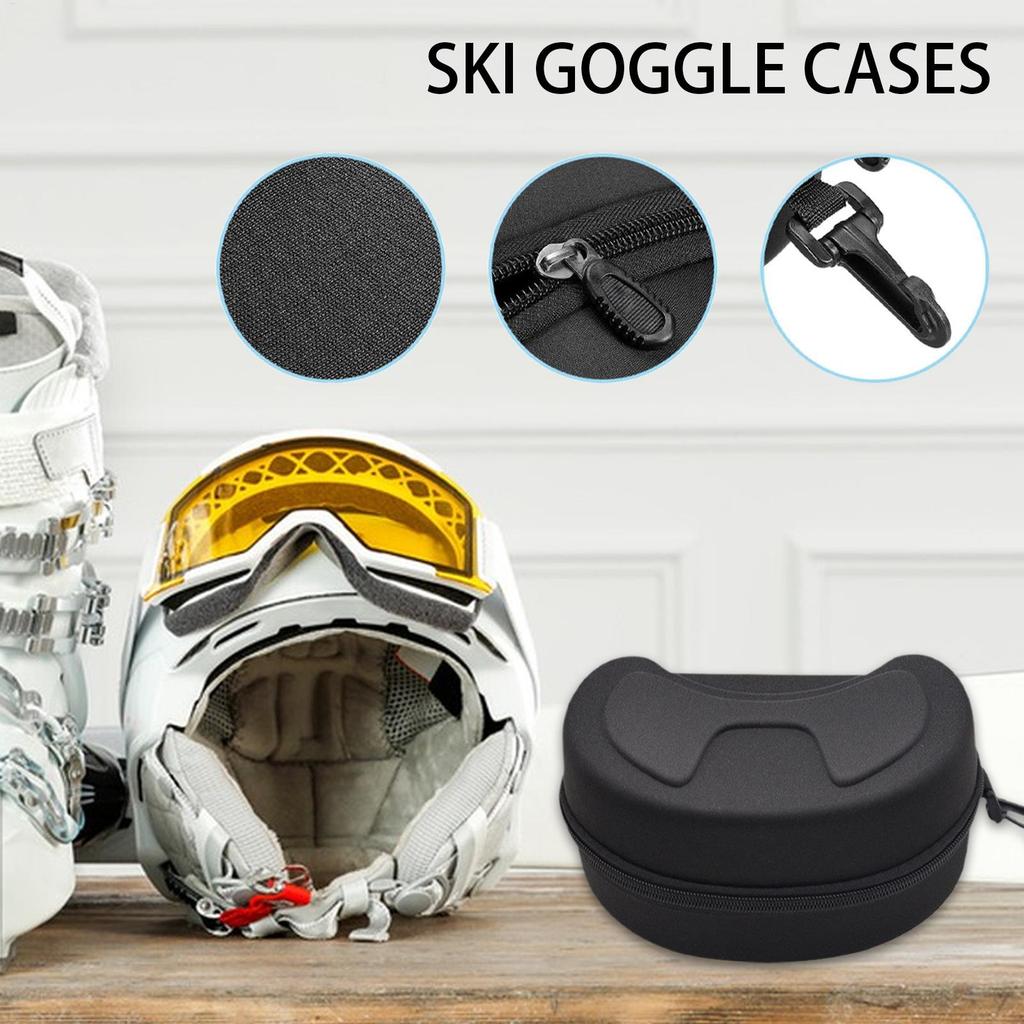 Ski Goggles Zipper Case Snow Glasses Protector Sunglasses Cycling Motorcycle Goggles EVA Hard Box Sports Glasses Storage Holder