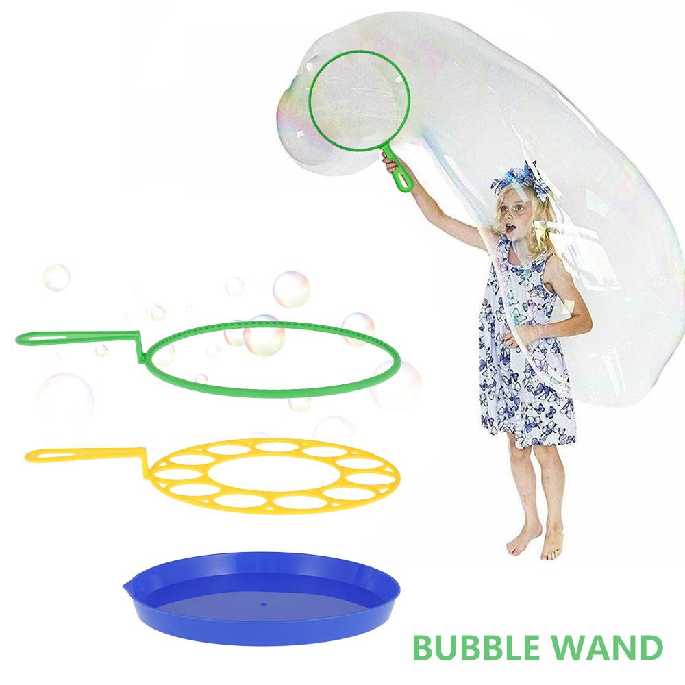 Big Bubble Wands Set Toys Large Bubble Making Maker with Tray for Kids Adult Summer Outdoor Party Favors Gifts Birthday Games