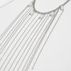 Silver Long Tassel Hand Chain Adjustable Link Chain Bracelets Imitation Pearl Bracelet  Unisex