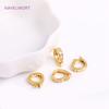 Wholesale Trendy 18K Gold Plated Hinged Necklace Enhancer For DIY Necklace Making Supplies Brass Pendant Bail Jewelry Materials