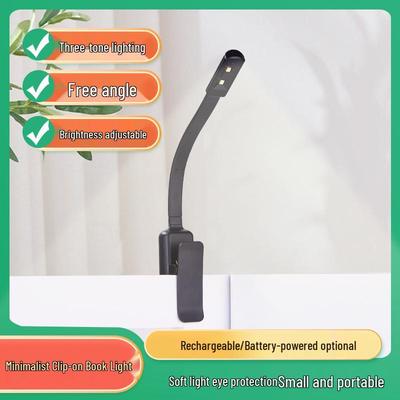 Rechargeable Book Light: Clip-On, Portable, Eye-Friendly Desk & Night Lamp for Dorm & Bedroom