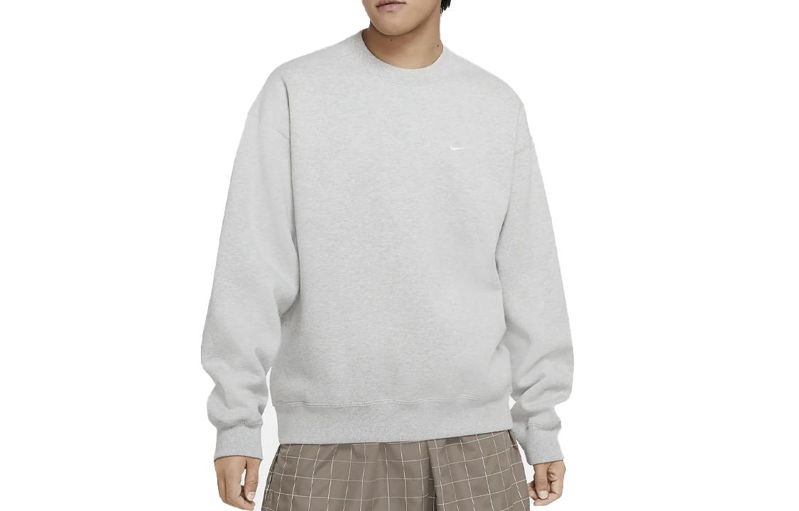 Nike Sweatshirts Men s Gray Crew Neck Moderate Regular CV0554-050 XL