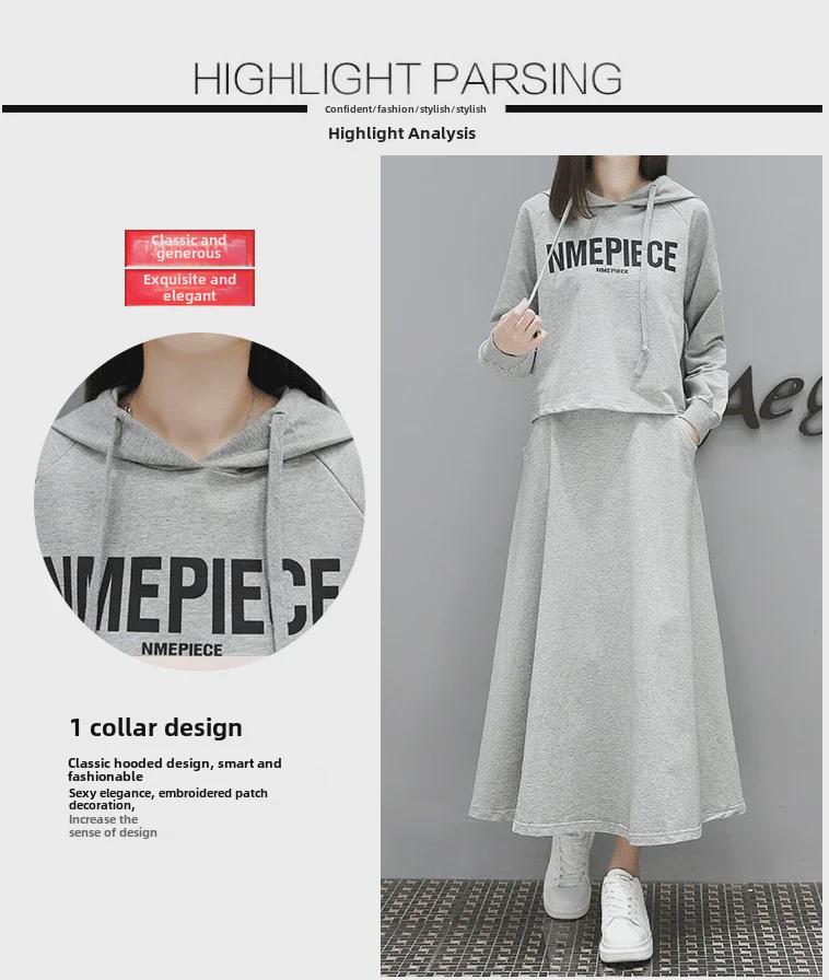 2023 Übergröße Damen Stilvoller Pulloverkleid Anzug - Frühling/Herbst Bauchbedeckend Slim Fit