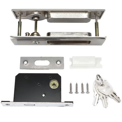 Zink-Legierung Schiebetür Schloss Latch Griff Set Bad Balkon Schrank Tür Hardware