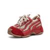 Spring New Arrival Genuine Leather Mesh Women Dad Shoes Hidden Wedge Platform Sneakers Retro Casual Comfortable Walking Shoes
