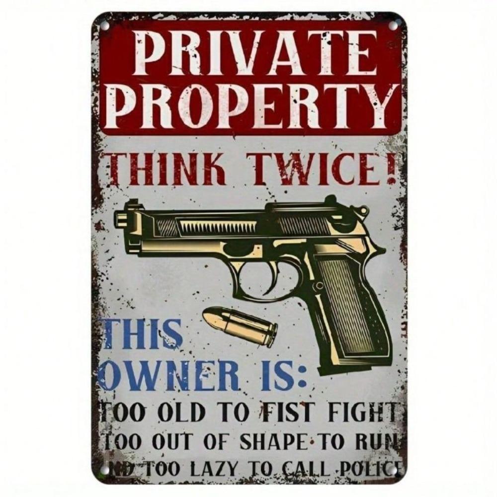 Vintage Metal Poster Warning Sign Retro Garage Wall Decor