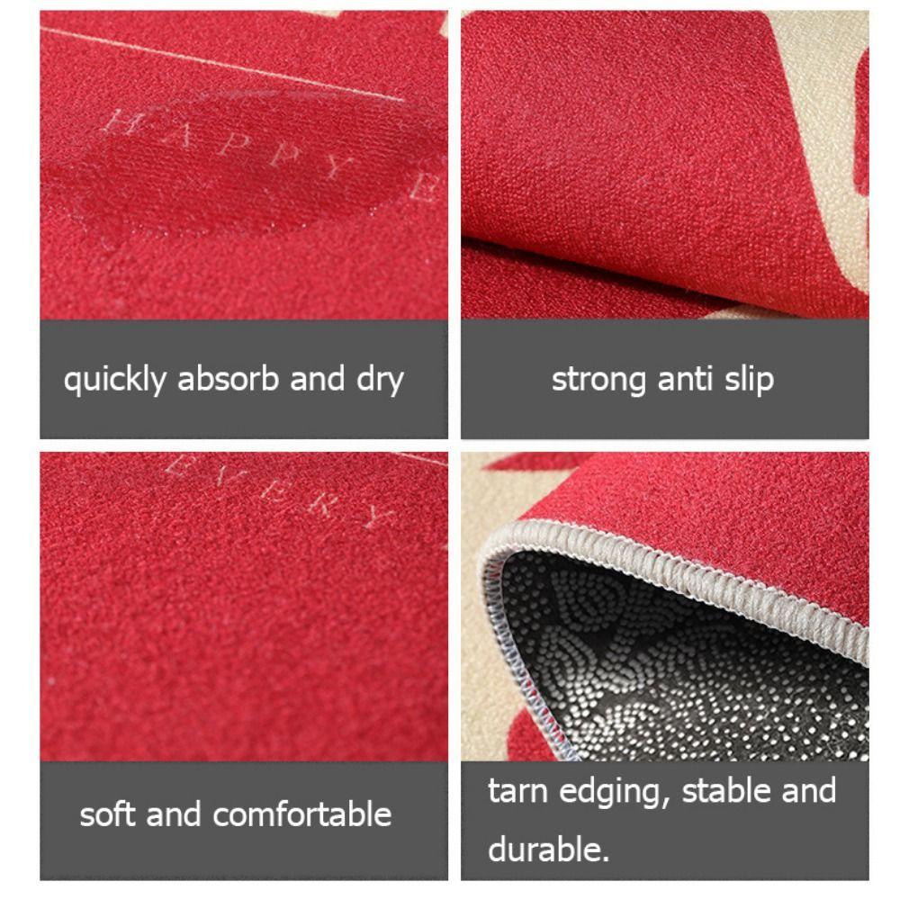 Snake Pattern Spring Festival Door Mat Cartoon Entrance Feet Mat  For Bathroom Front Door