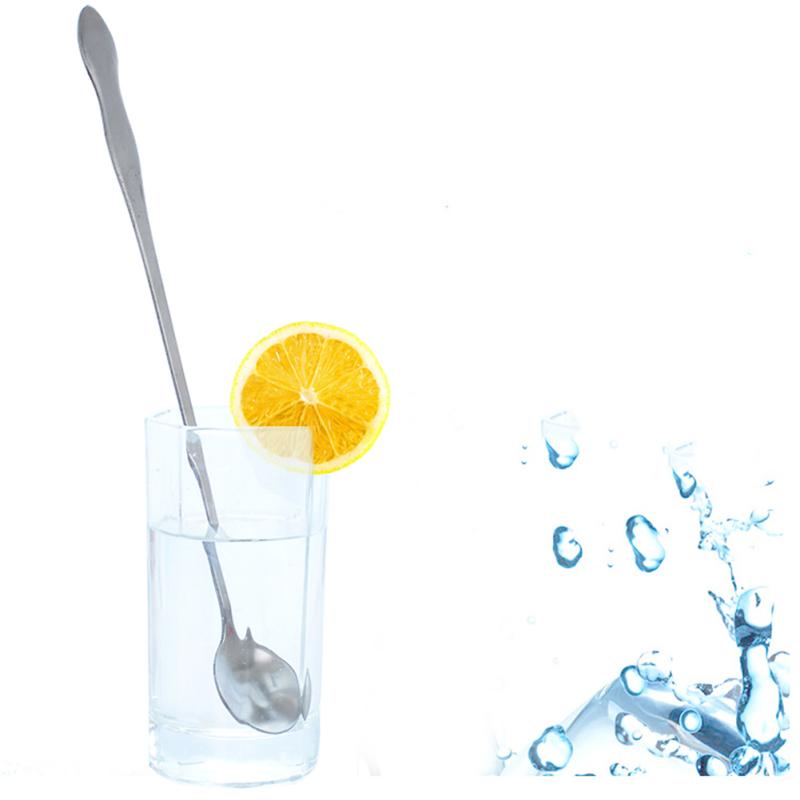 Długa łyżka do mieszania ze stali nierdzewnej, łyżki do herbaty, kawy, lodów, deserów z okrągłym końcem, 32 cm 26 cm