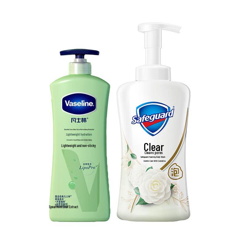 Vaseline Aloe Fresh Body Lotion & Camellia Shower Gel Bundle