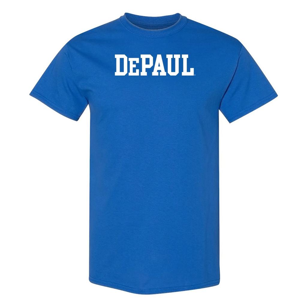 DePaul University Blue Demons Basic Block - NCAA Sports Team Shirt - Royal