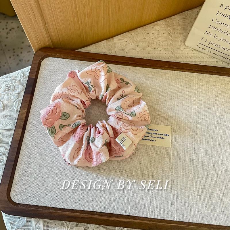 

Nice Day Rose Rabbit Handmade Scrunchie Cute Ins Style Hair Tie for Women