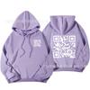 Unisex Oversized Fleece-Lined Hoodie With Bold Graphic Print Loose Fit Long Sleeve Sweatshirt Teens Adults