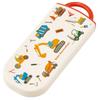 Skater Children's Lunch Box Chopsticks Trio Set (Chopsticks, Spoon, Fork) 16.5cm, Construction Vehicles Design, Boys' Model TACC2-A