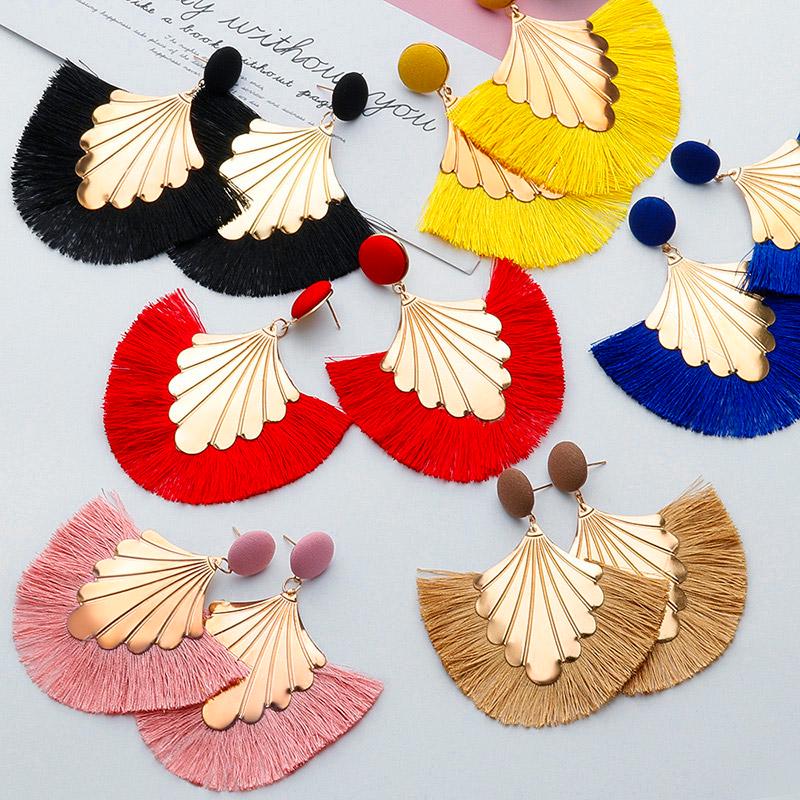 Women 2019 Bohemian Earrings Long Tassel Fringe Boho Drop Dangle Jewelry Hook Women 2019 Bohemian Earrings Long Tassel Fringe Boho Drop Dangle Jewelry Hook