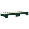 Pull Out Daybed with Drawers Dark Green 80x200 Cm Velvet