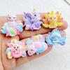 10Pcs Cute ResinMixed Rainbow Cartoon Cat Flatback Figurines - for Scrapbooking, Wedding Decor & DIY Jewelry Making Accessories