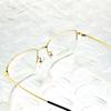 Gold Rechteck Titan Legierung Halbrand Leichte Allergie Frei Männer Optische Gläser Rahmen Brillen Eyeframe Brillen