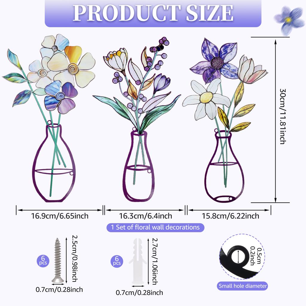 Metal Flowers Wall Decor Home Decor Metal Wall Art Decor Decorations for Living Room Porch Bedroom Decoration Christmas Gifts