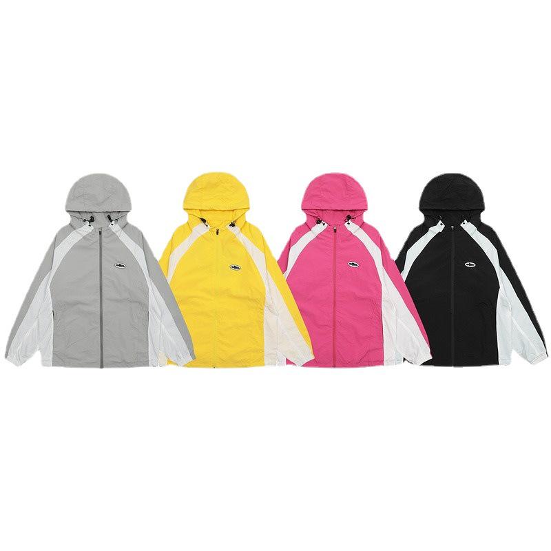 Corteiz Devil's Island Patchwork Softshell Hooded Windbreaker - Men's & Women's Trendy Mountaineering Jacket