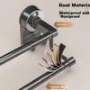 Baihan Suction Cup Towel Rack Bathroom Storage Shelf Wall-Mounted No-Drill Towel Bar Organizer