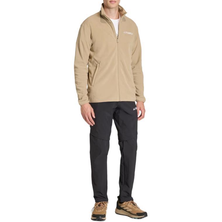 adidas Essential Zip Collar Long Sleeve Fleece Top Men Tops JZ3290
