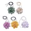 Rose Choker Long Rope Necklaces Fashionable Accessories for Girls and Ladies