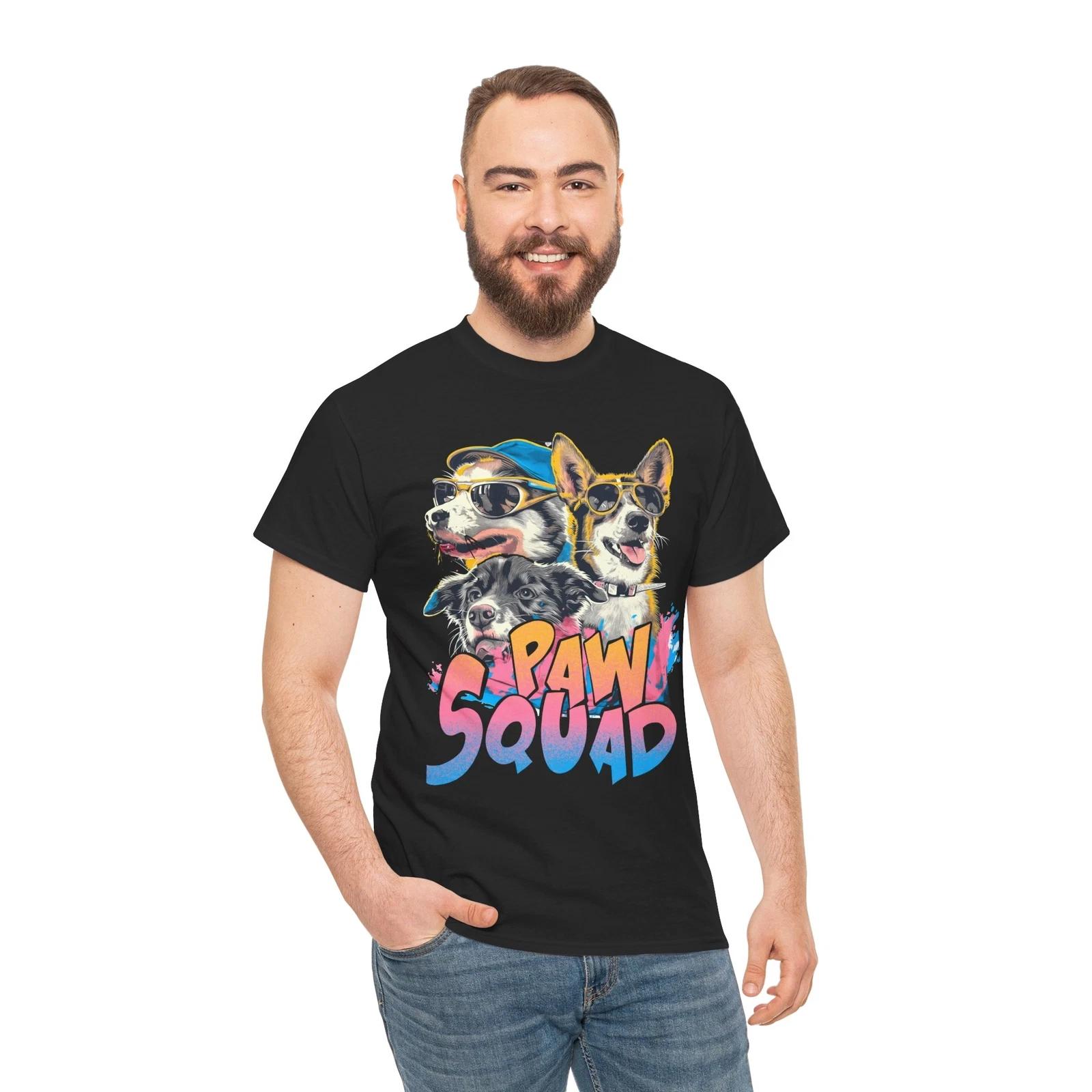 Paw Squad Dog T-Shirt – Funny Pet Lover Tee for Proud Dog Fathers & Owners 3XL