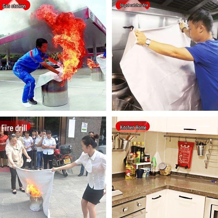 High-Temperature Fireproof Fiberglass Blanket for Home, Car, and Outdoor Emergencies