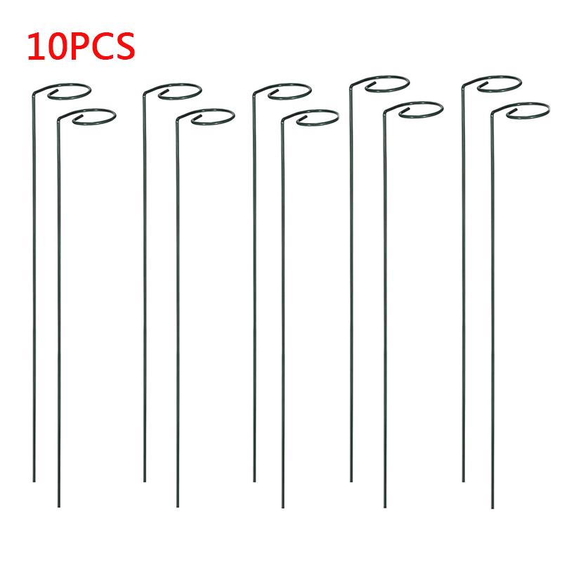 

1/5/10 шт. металлическая подставка для банта для растений, крепкая круглая садовая опора для цветов, держатель для кустов с одним стеблем 10PCS