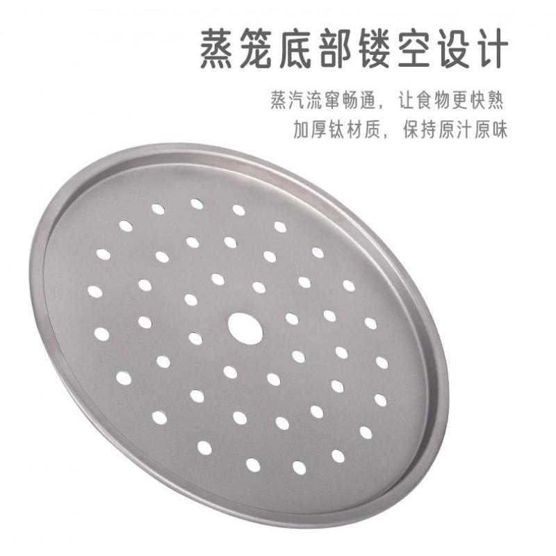 Titanium Camping Cookware Set Portable Outdoor Pot With Steamer Grid Fry Pan Soup Lightweight Hiking Backpacking