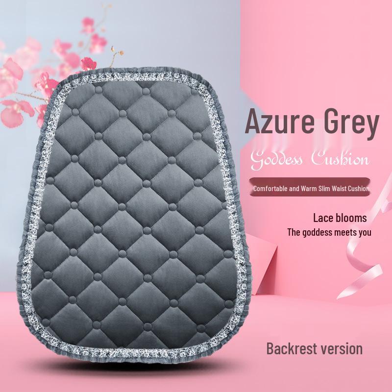 Uniwersalna antypoślizgowa pluszowa poduszka na fotel samochodowy z koronkowym wykończeniem na jesień i zimę