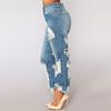Dámské úzké džínové džínové džíny s vysokým pasem Stretch tenké kalhoty Džíny po lýtka