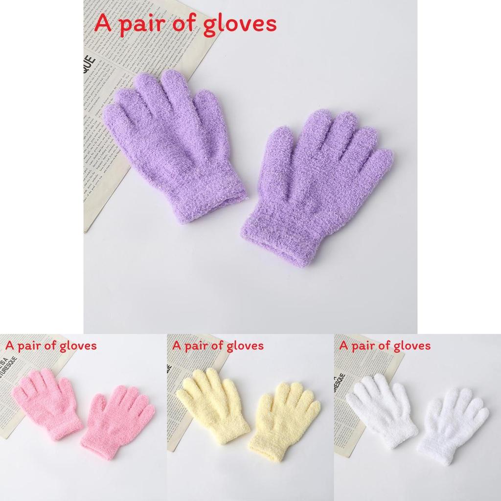 Simple Solid Color Adult And Children Winter Warm And Windproof Plush Gloves For Winter Sports And Travel