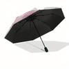 My Melody,Sanrio Automatic Folding Umbrella Simple 8 Rib Design, Bright Cartoon Pattern, Durable Iron Frame, Suitable For Travel, Outdoor, B
