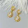 Temperament Light Luxury Design Water Drop Shaped Earrings High Sense Zircon Personalized Stud Earrings