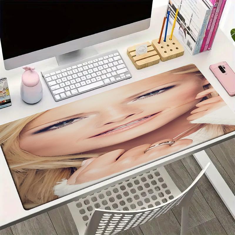 Helene Fischer Theme Mouse Pad, Non Slip Rubber Base, Multifunctional Office & Home Decor, Perfect for Workspace Personalization.
