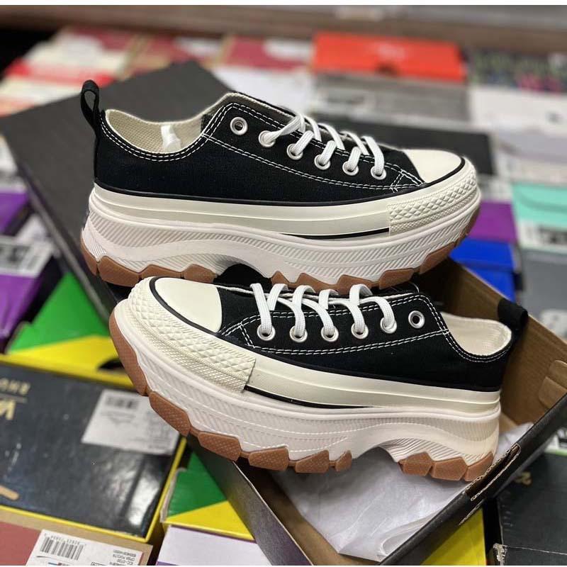 

Shoes new black low-top thick-soled non-slip and wear-resistant canvas shoes casual shoes couples versatile models 35
