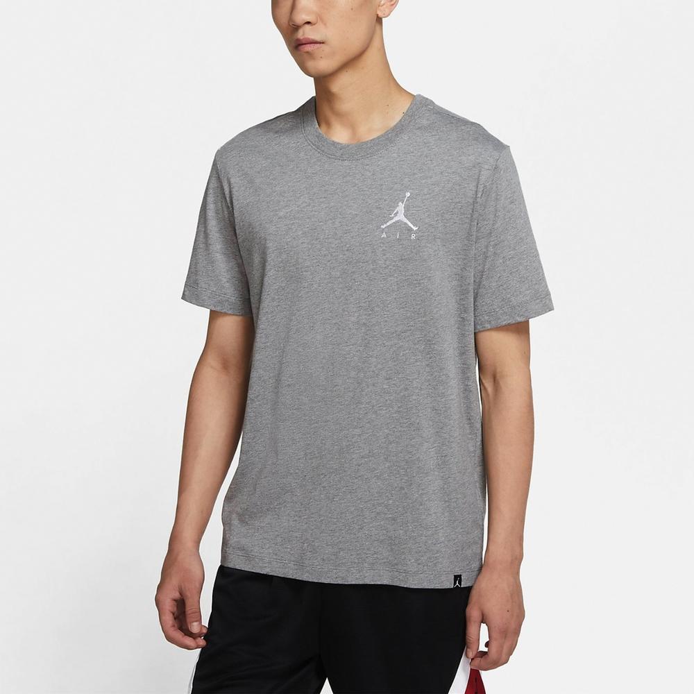 Jordan Jumpman Logo Embroidered Knit Sports Short Sleeve T-Shirt Men Tops Grey DA6800-091