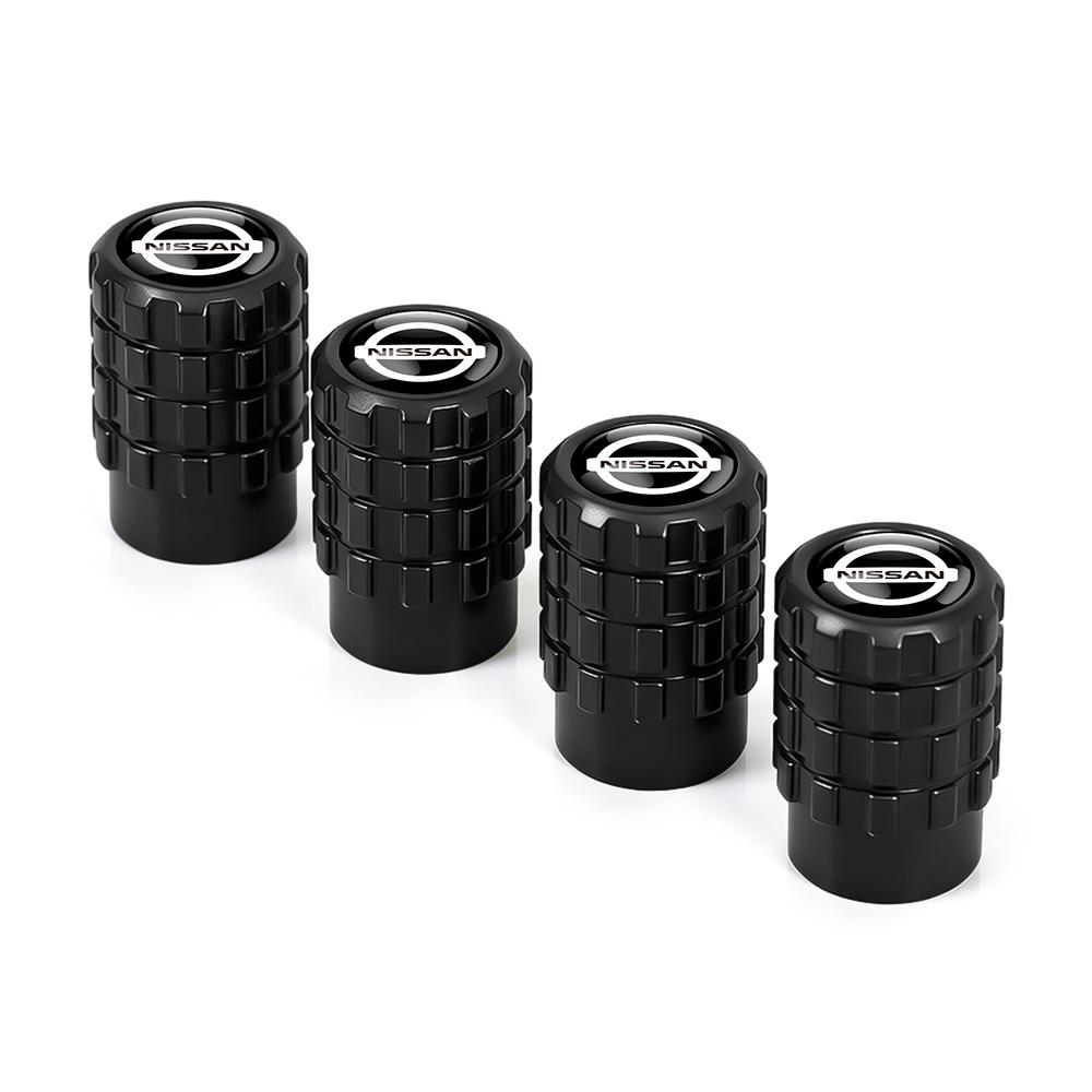 For Nissan MBQ14Pcs 3D Metal Tire Valve Caps Car Tyre Air Stems Cover For Nissan Qashqai J11 J10 Juke Leaf NOTE X-trail T32 Tiida Micra Nismo