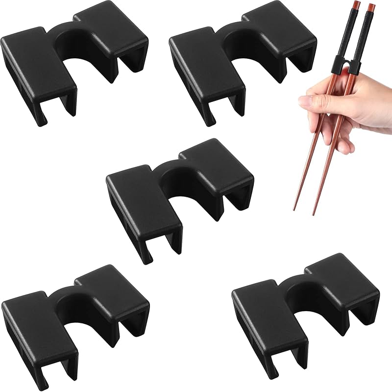 Patelai 5 Pairs Reble Chopstick Helpers Practice Chinese Chop Stick Training Chopsticks for Many Age, Adult, Beginner, Trainers or Learner (Multi