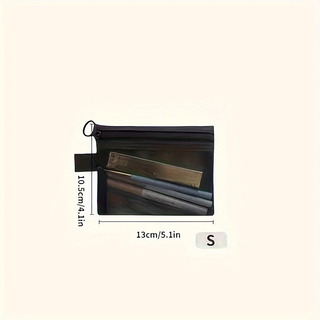 1pc Mesh Cosmetic Bag Lightweight Zipper Makeup Bag Travel Bag Travel Makeup Organizer, Versatile Coin Purse