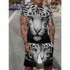 Sommer mode Herren Anzug, Digitaldruck T-Shirt und Shorts Zweiteiler Set
