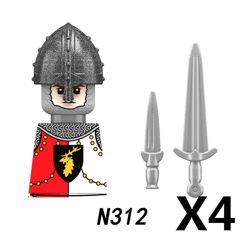 MOC Mittelalterliche Burg Grüner Drachenritter Figuren Bausteine Antiker Römischer Soldat Waffe Schild Kriegspferd Jungen Spielzeug Geschenk K149