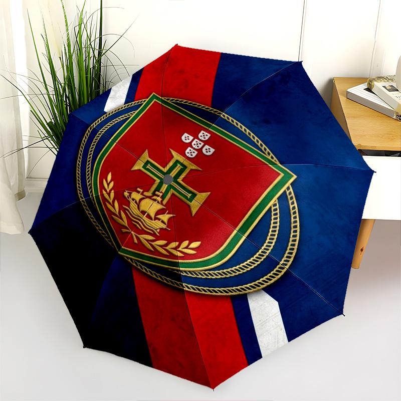 Royal Emblem Fabric Folding umbrella Portable durable Sun umbrella Gift light