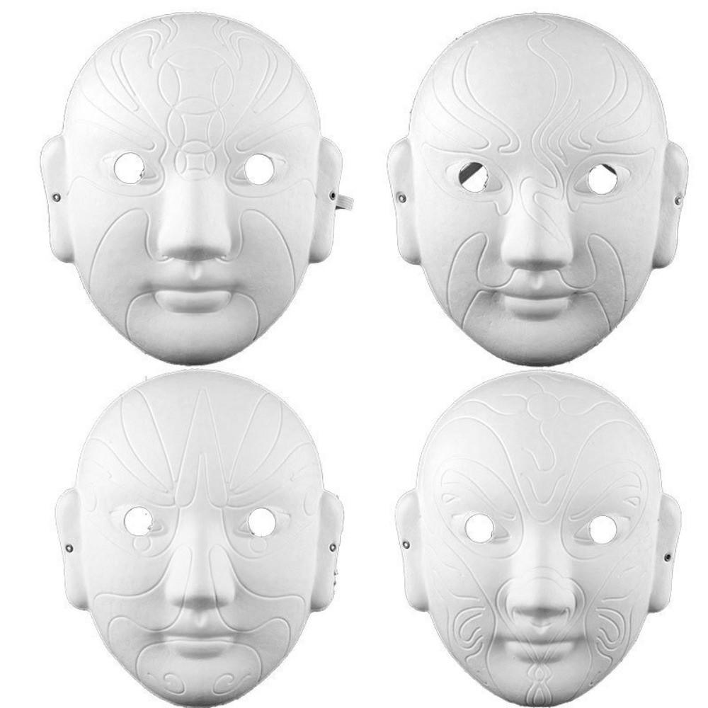 Bemalbare Halbmaske Vollgesichts-DIY-Maske Kostüm-Requisite Handbemalte Maske Lustige Maskerade