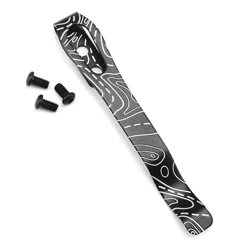 

1pcs DIY Making Accessories Pocket Waist Clamp Knives Tool Parts with 3pcs M2.5 Screws Stainless Steel Folding Knife Back Clip