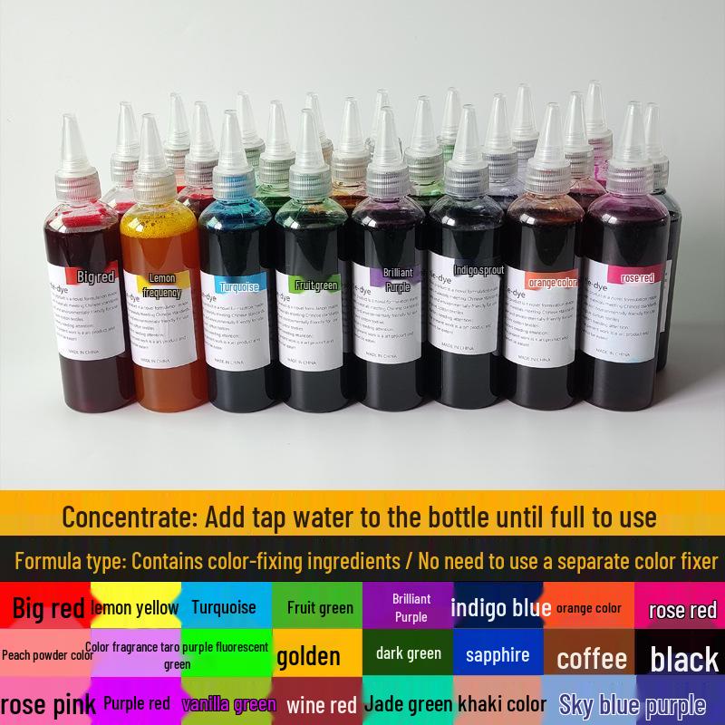 

Eco-Friendly 24-Color Tie-Dye Kit: 250ML Dyes & DIY Tools 125ML Squeeze Bottle