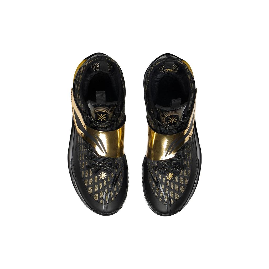 Li Ning Wade Way 808 2.0 Shock Absorption Non-Slip Wear-Resistant Low-Top Basketball Shoes Men sneakers Black Gold ABPT017-2